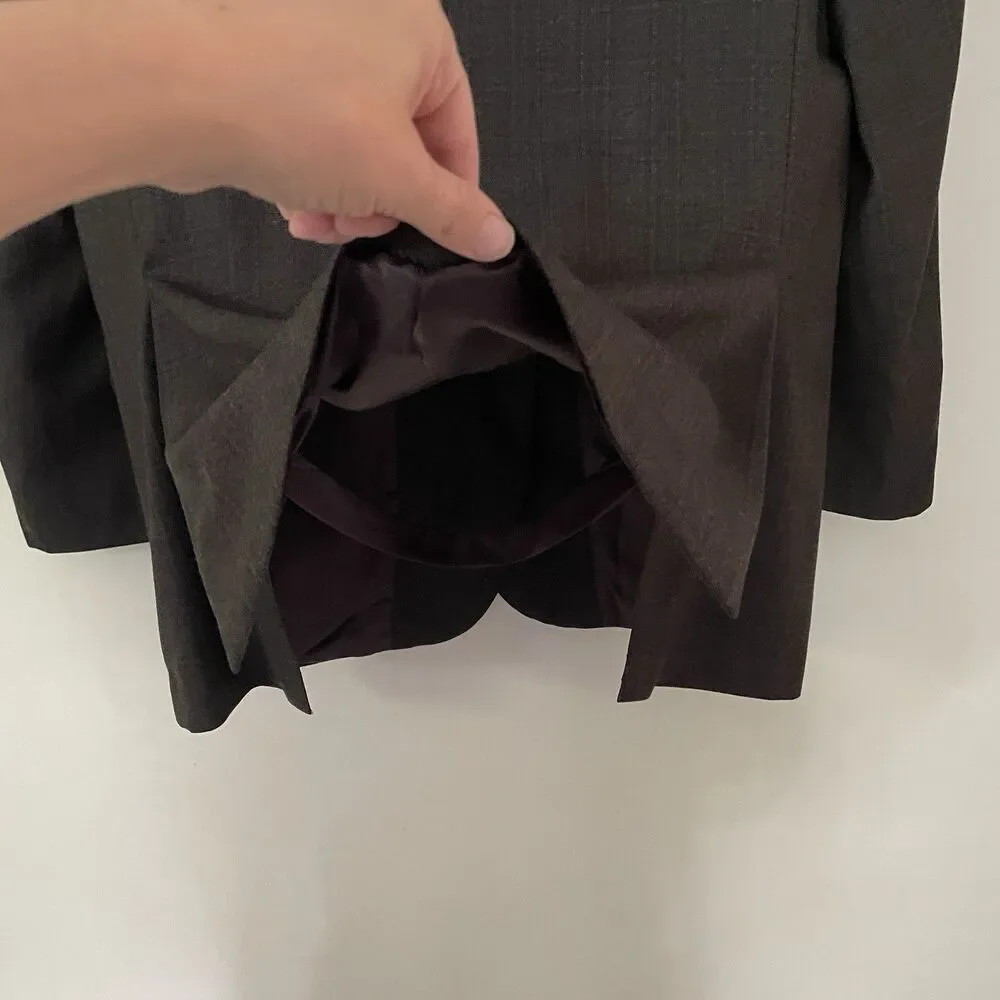 Brooks Brothers Makers 1818 Madison Sport Coat Blazer 42L 36W Gray Saxxon Wool
